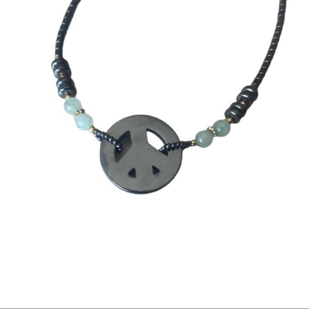 Vintage Women’s Peace sign stainless steel necklace - Picture 6 of 6